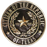 Citizen of the Republic of Texas memorial medallion